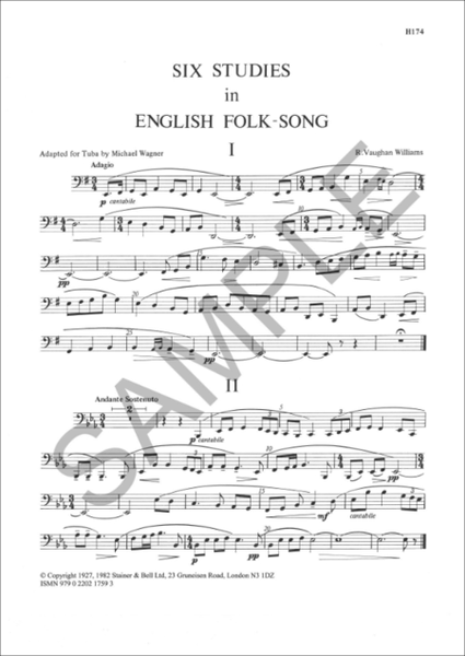 Six Studies in English Folk Song for Tuba