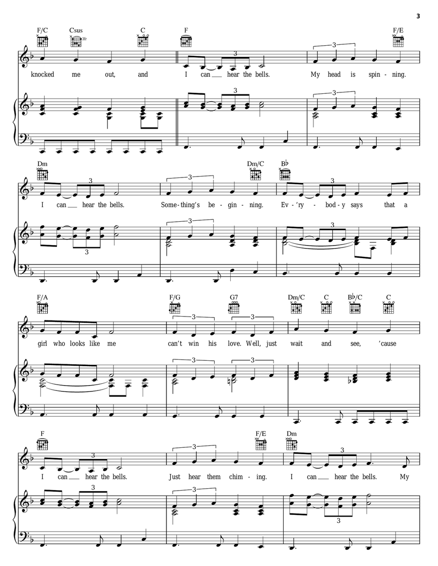 I Can Hear The Bells Piano, Vocal, Guitar scores gallery preview page 3
