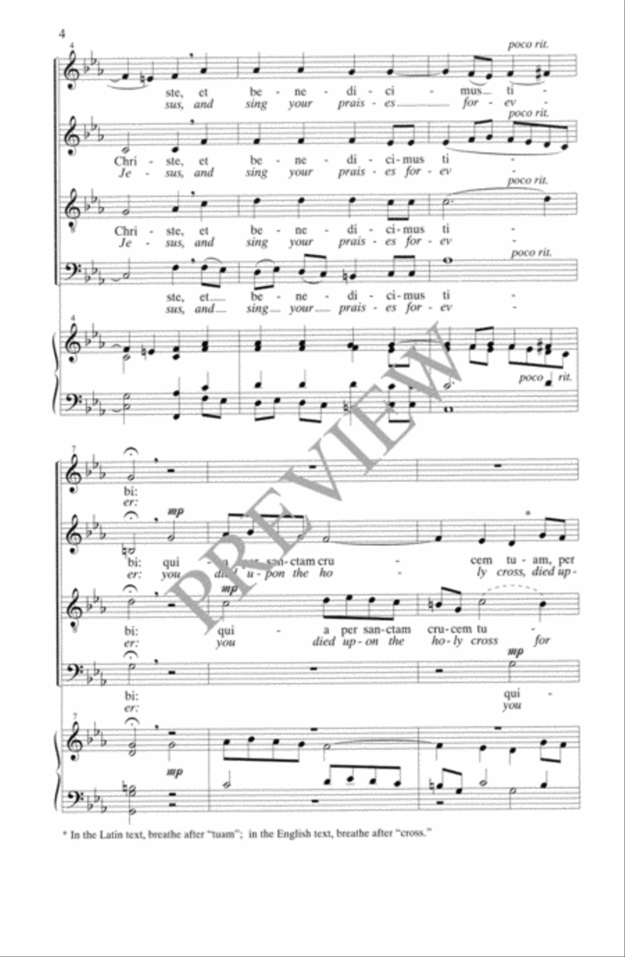 Adoramus te Christe 4-Part scores gallery preview page 5