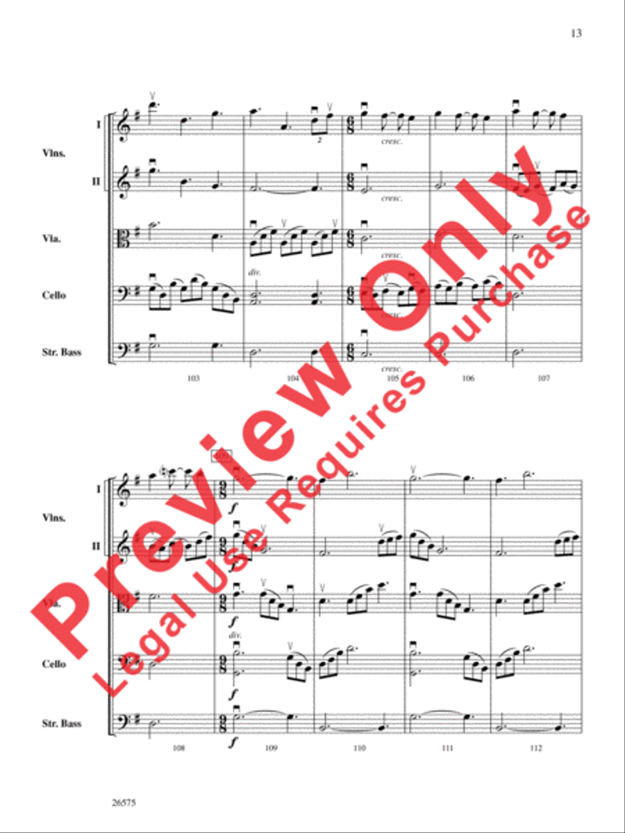 Of Glorious Plumage String Orchestra scores gallery preview page 14