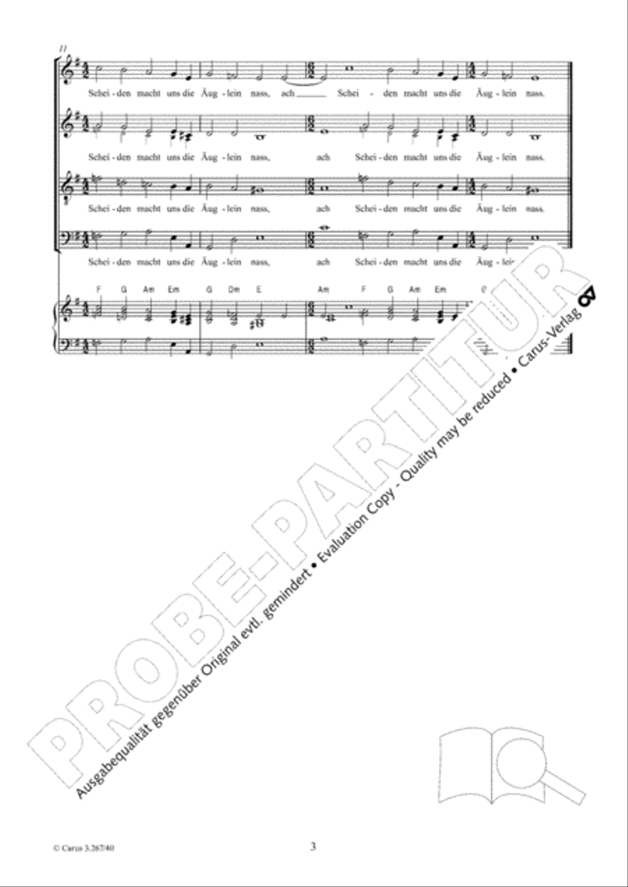 Gott b'hute dich, desgleichen mich 4-Part scores gallery preview page 4