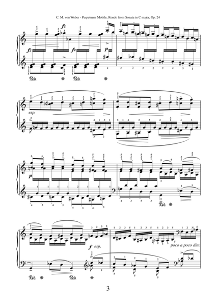 Perpetuum Mobile by Carl Maria Von Weber for piano solo