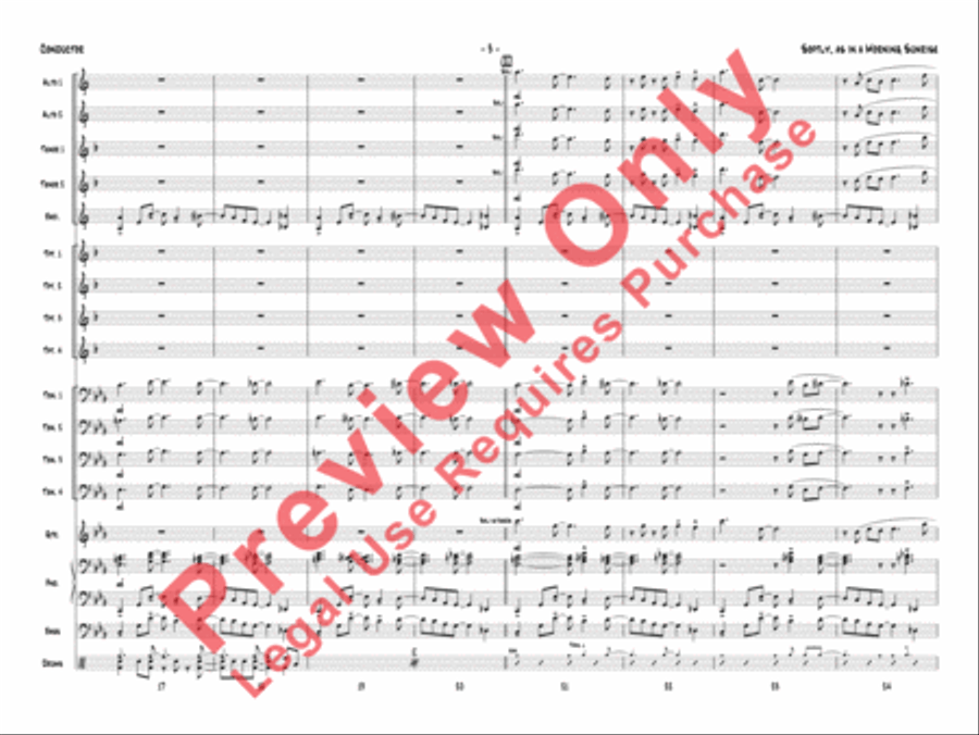 Softly, As in a Morning Sunrise Jazz Ensemble scores gallery preview page 6