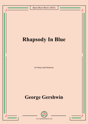 Book cover for George Gershwin-Rhapsody in Blue(1924),for Two Piano