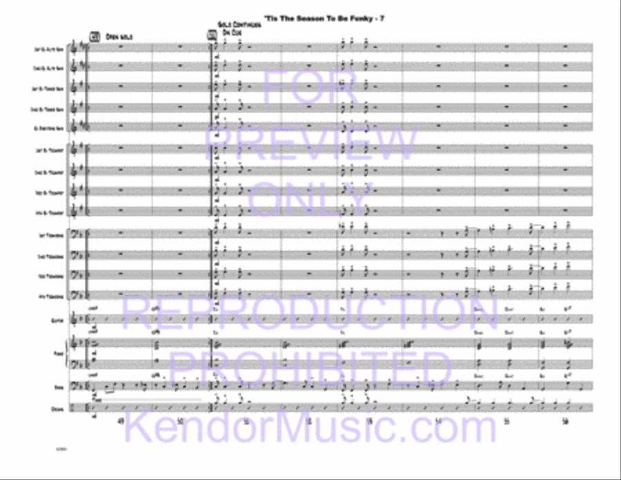 Tis The Season To Be Funky Jazz Ensemble scores gallery preview page 9