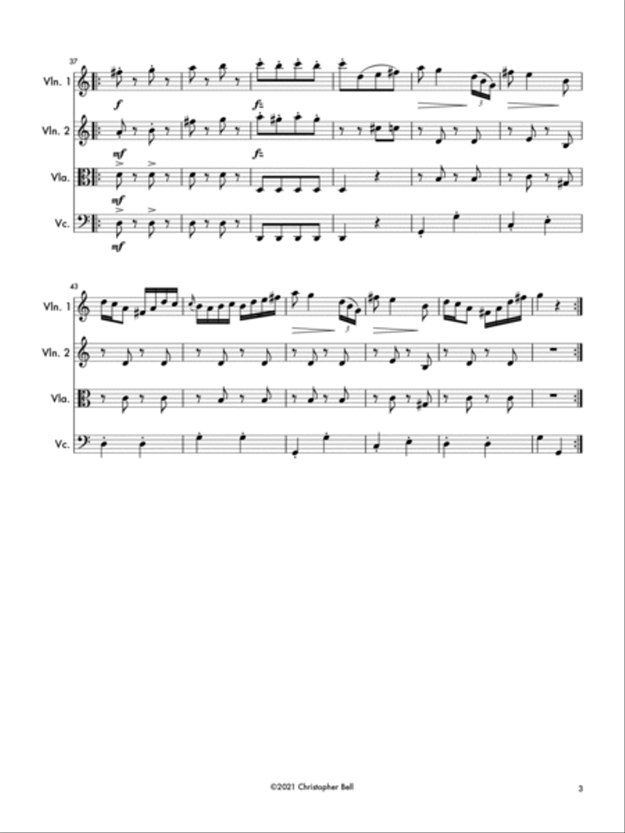 Victoria Gallop - String Quartet String Quartet scores gallery preview page 3