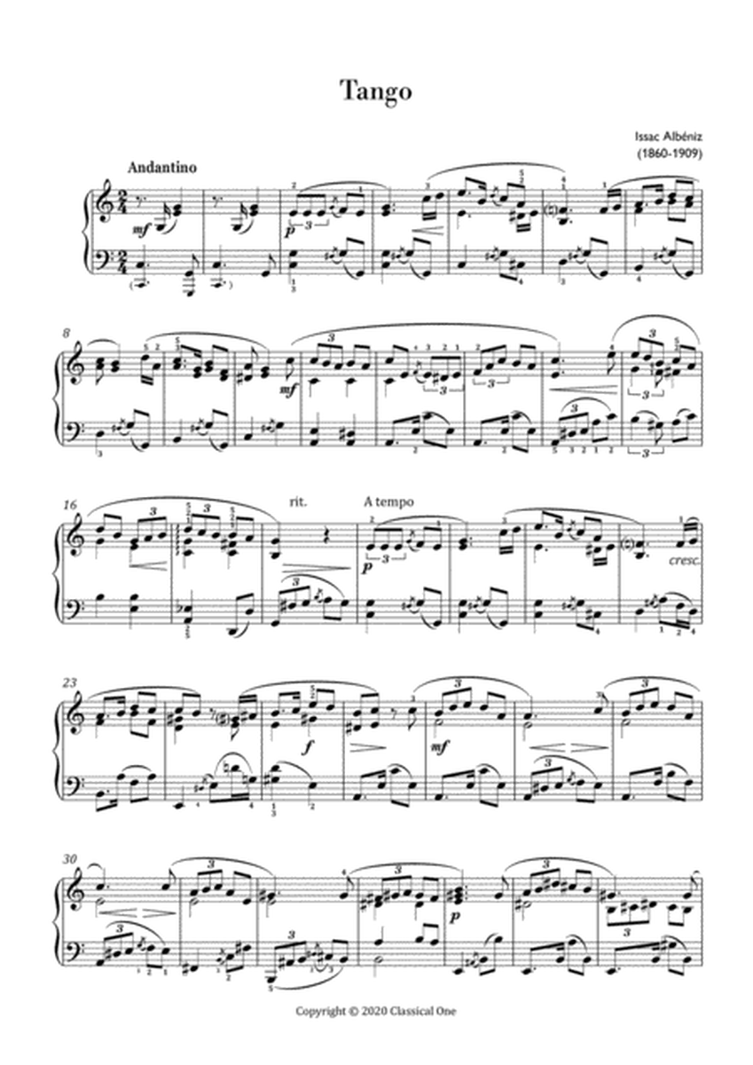 Albeniz - Tango (Easy piano arrangement) image number null