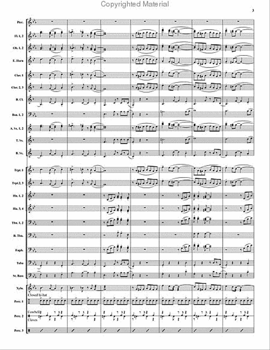 Ciudad del Fuego Ciudad del Fuego Concert Band scores gallery preview page 4