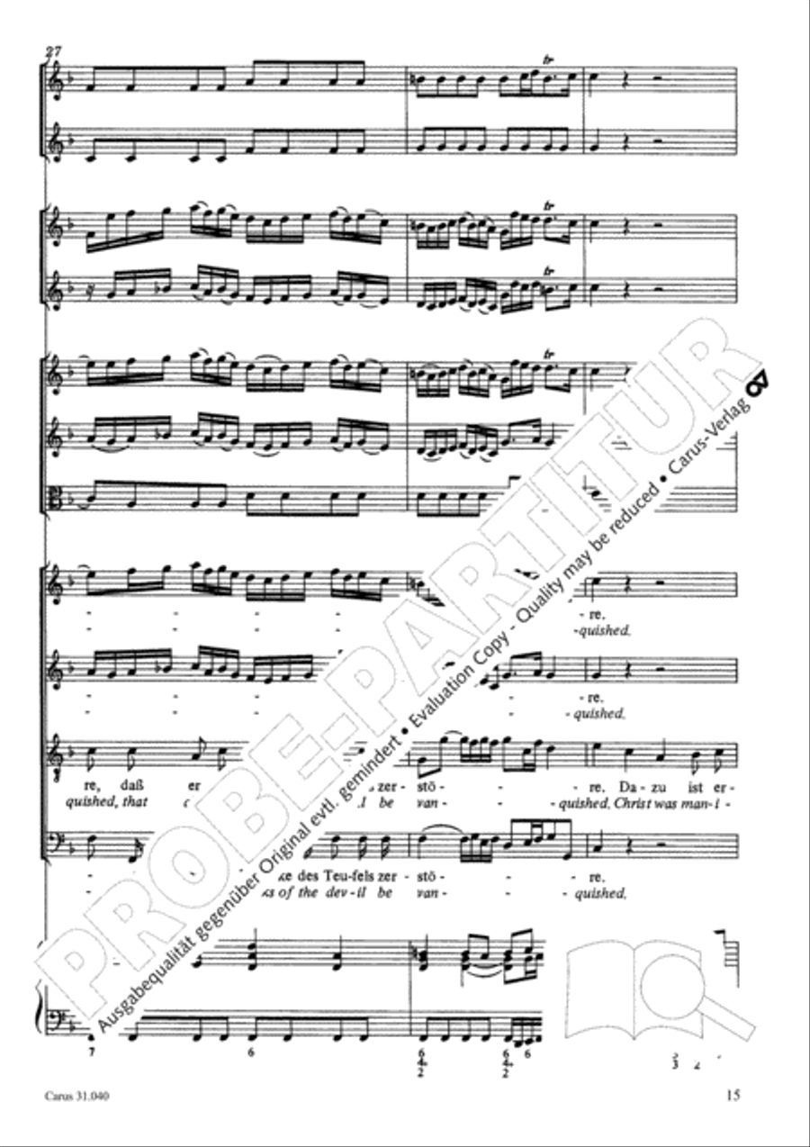 Christ was manifested for this purpose (Dazu ist erschienen der Sohn Gottes) ATB scores gallery preview page 16