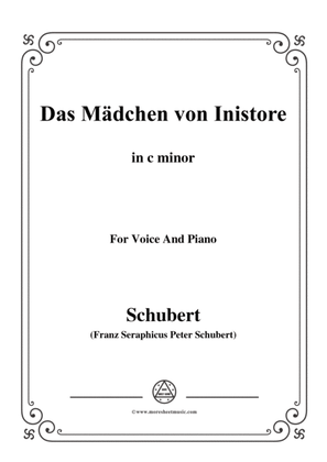 Schubert-Das Mädchen von Inistore in c minor,for voice and piano