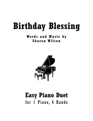 Book cover for Birthday Blessing (Easy Piano Duet - 1 Piano, 4 Hands)