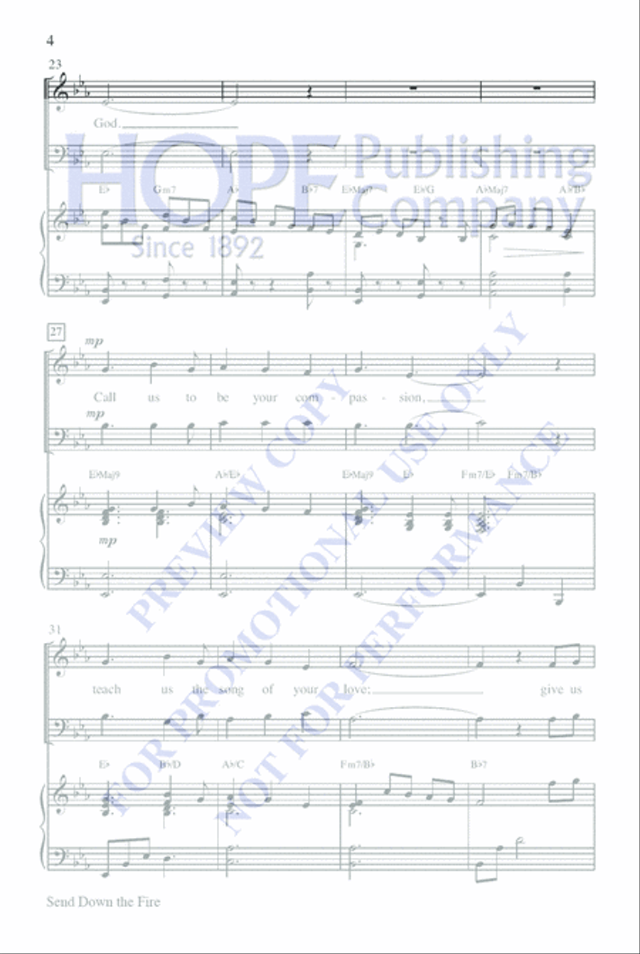 Send Down the Fire Choir scores gallery preview page 4