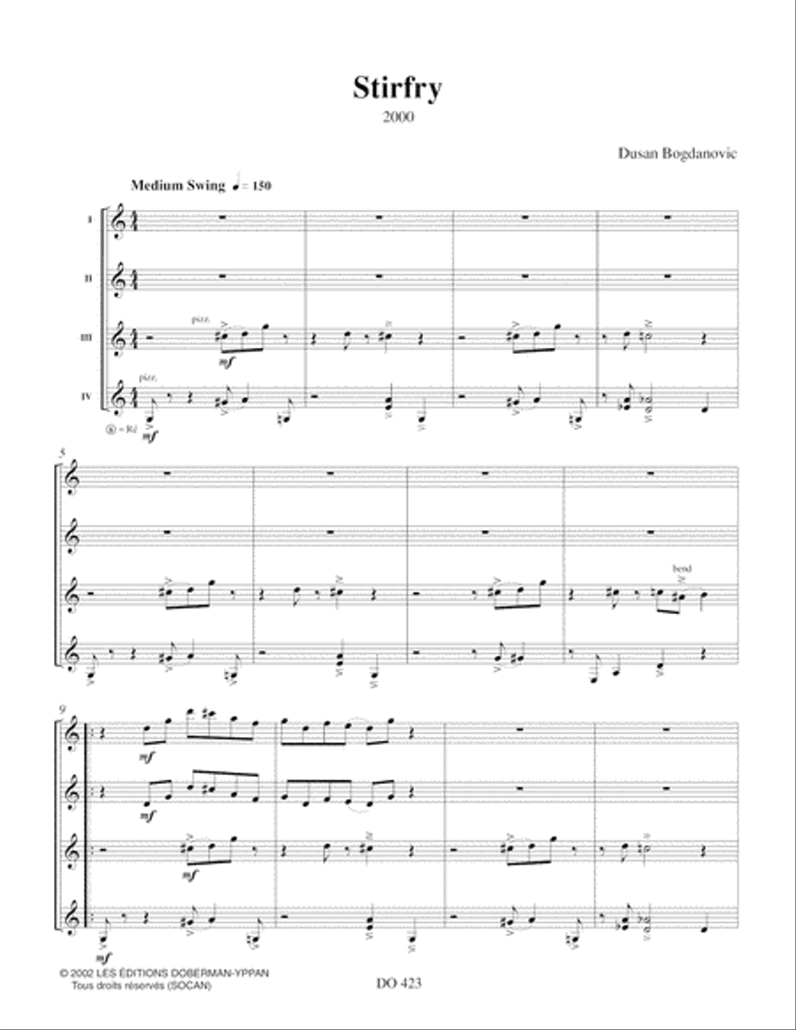 Stirfry Stirfry Guitar Ensemble scores gallery preview page 3