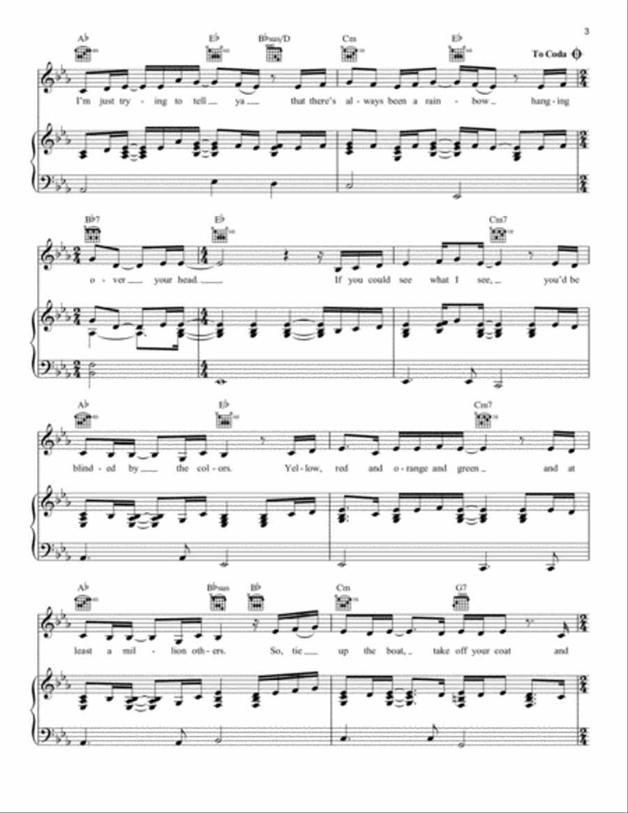 Rainbow Piano, Vocal, Guitar scores gallery preview page 3