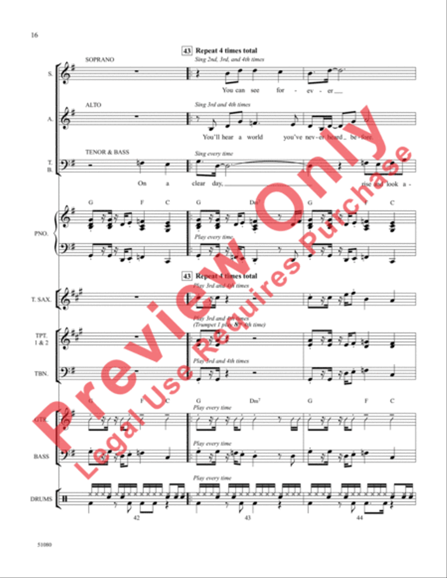 On a Clear Day On a Clear Day Choir scores gallery preview page 17