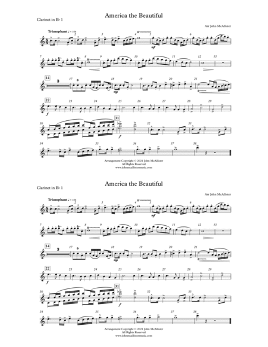 America the Beautiful - for Marching Band (or concert band) Concert Band scores gallery preview page 6