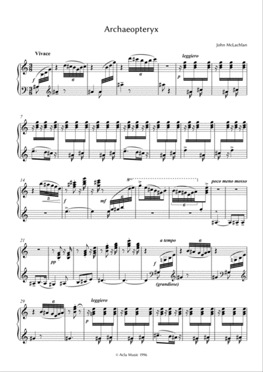 Archaeopteryx Piano Solo scores gallery preview page 2