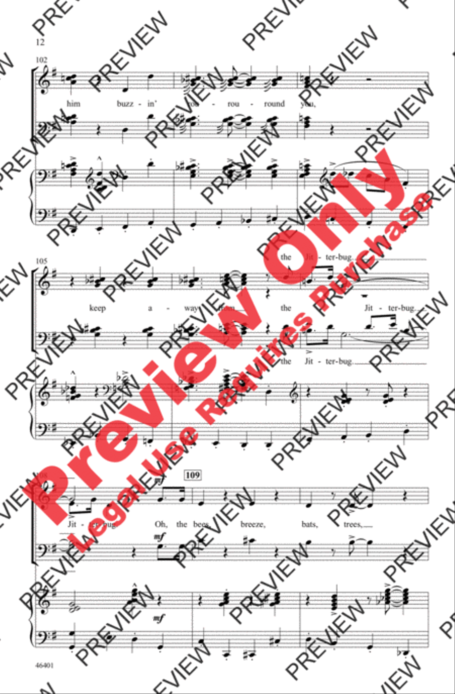 Jitterbug 4-Part scores gallery preview page 12