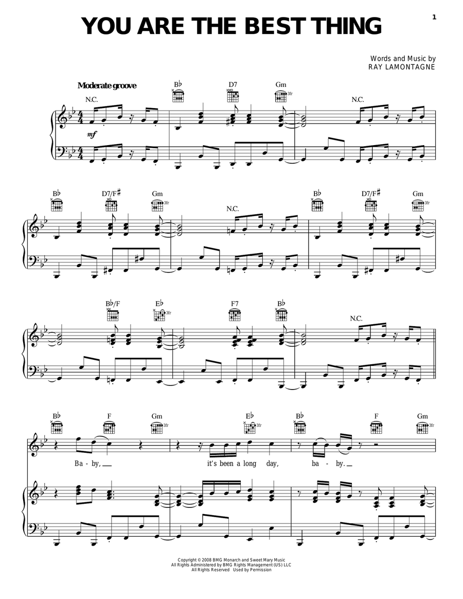 You Are The Best Thing You Are The Best Thing Acoustic Guitar scores gallery preview page 1