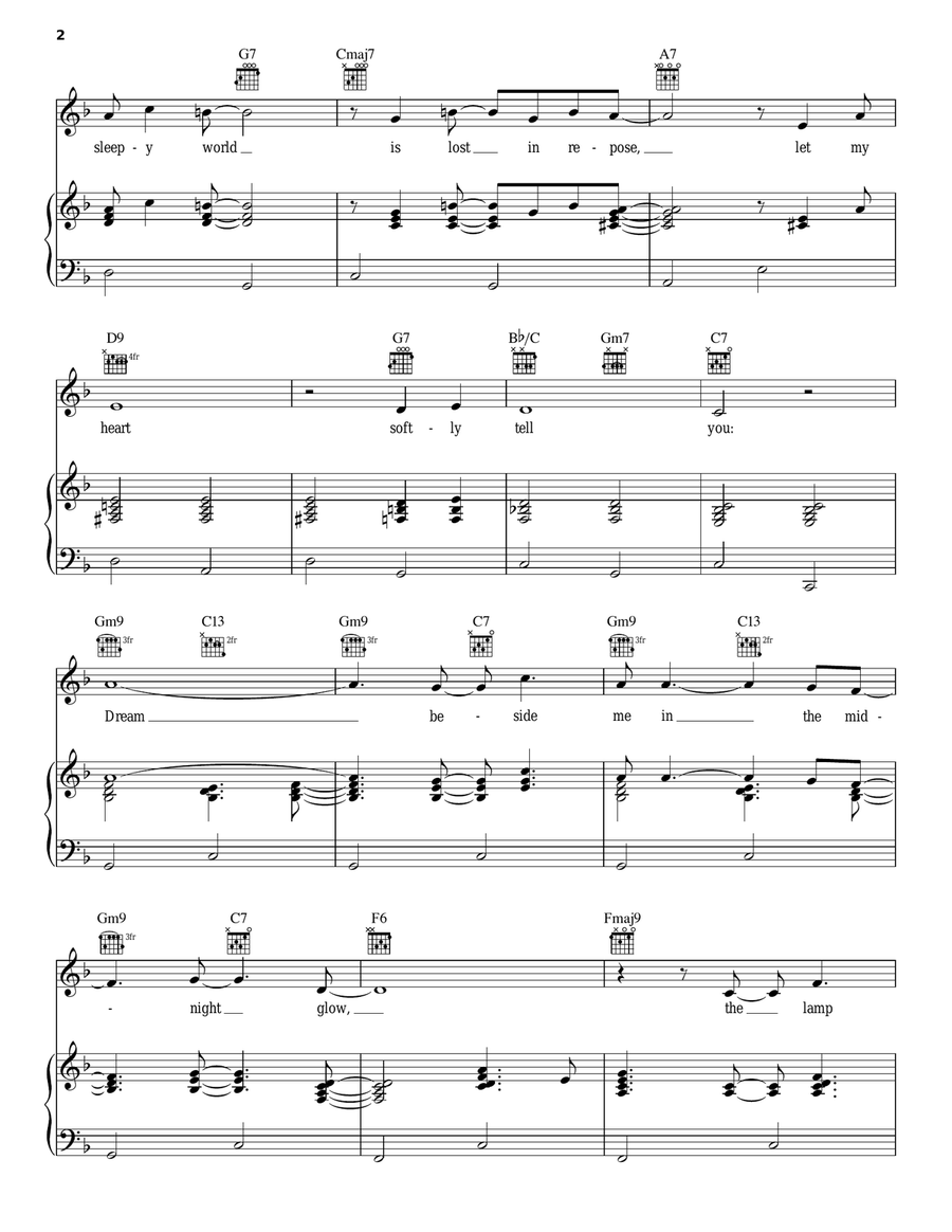 The Lamp Is Low Piano, Vocal, Guitar scores gallery preview page 2