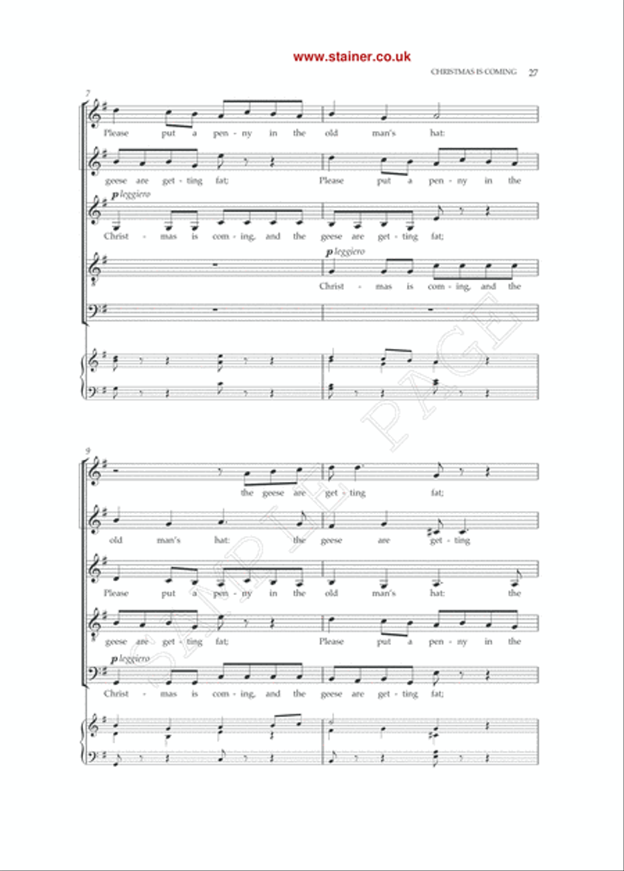 <br>Sheet music extract
