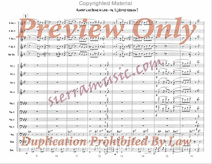 Almost Like Being in Love (Edited) Big Band scores gallery preview page 3