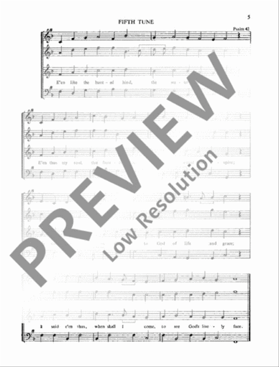 Nine Psalm Tunes Nine Psalm Tunes 4-Part scores gallery preview page 8