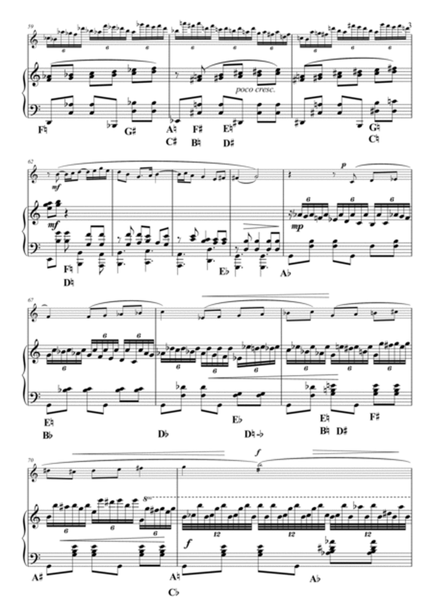 Adagio assai, from Piano Concerto in G major, For Flute and Harp