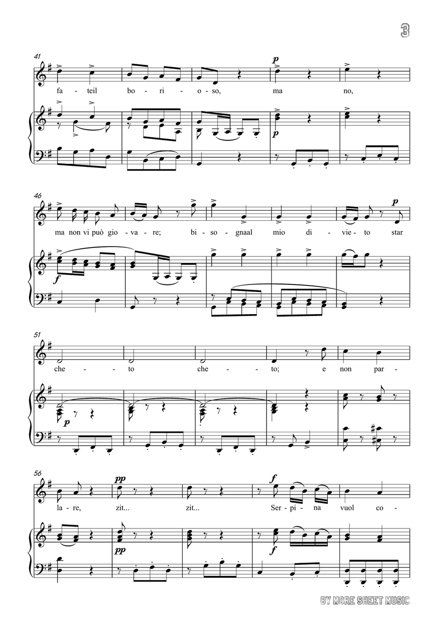 Pergolesi-Stizzoso,mio stizzoso in G Major,for Voice and Piano Pergolesi-Stizzoso,mio stizzoso in G Major,for Voice and Piano Piano, Vocal scores gallery preview page 5