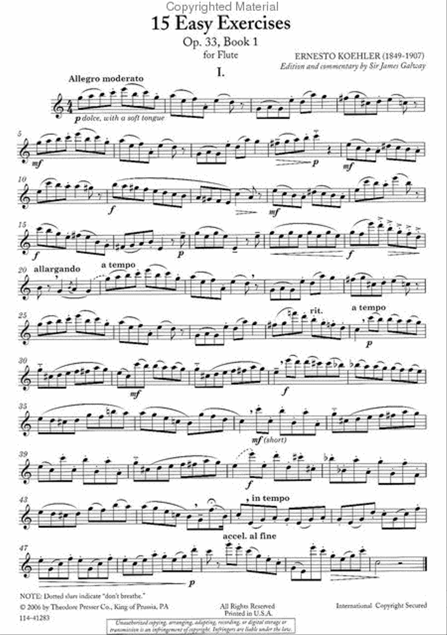 Koehler: 15 Easy Exercises Chamber Music scores gallery preview page 2