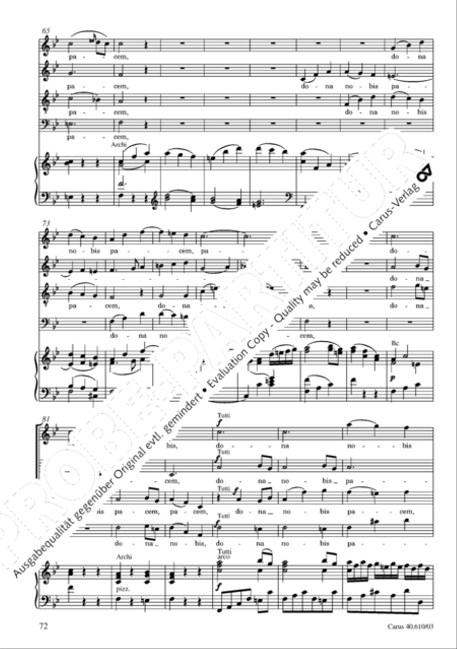 Theresienmesse in B 4-Part scores gallery preview page 73