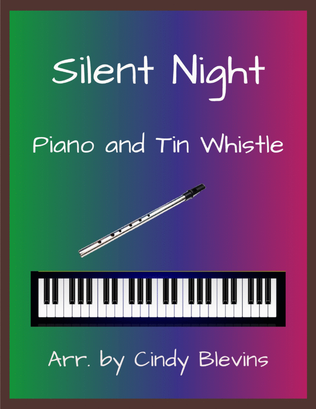Silent Night, Piano and Tin Whistle (D)