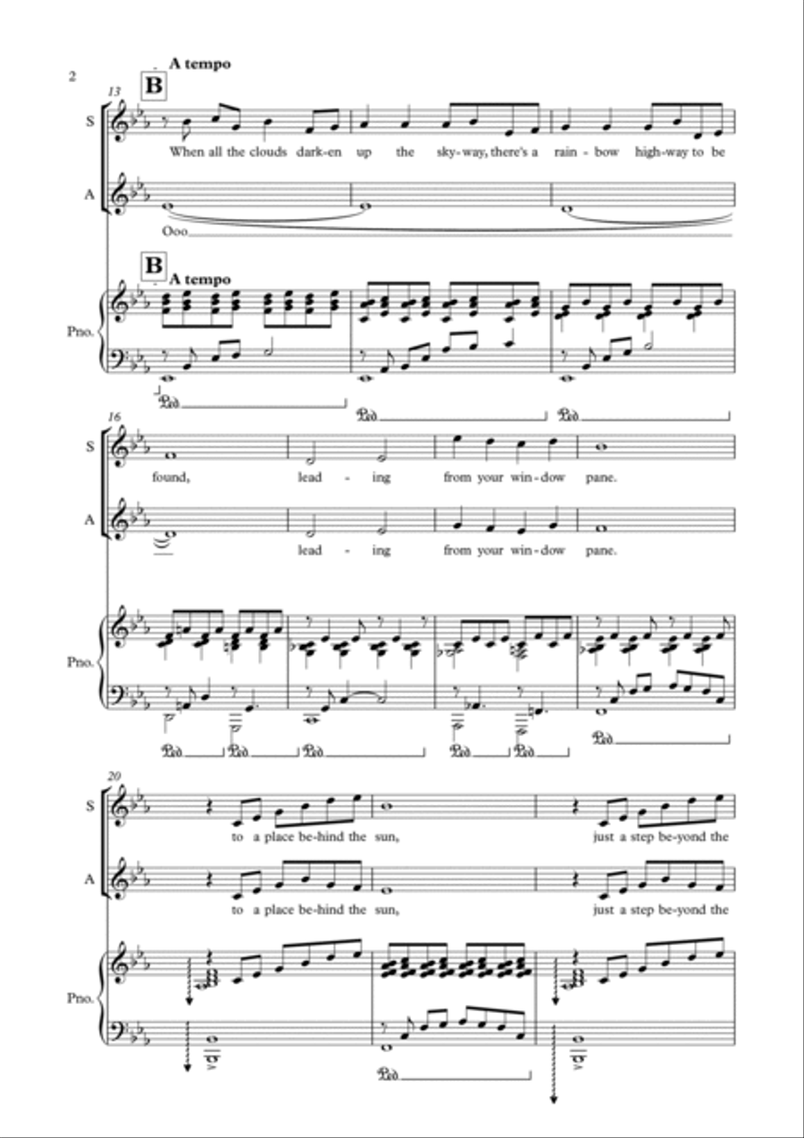 Over The Rainbow Over The Rainbow 2-Part scores gallery preview page 2