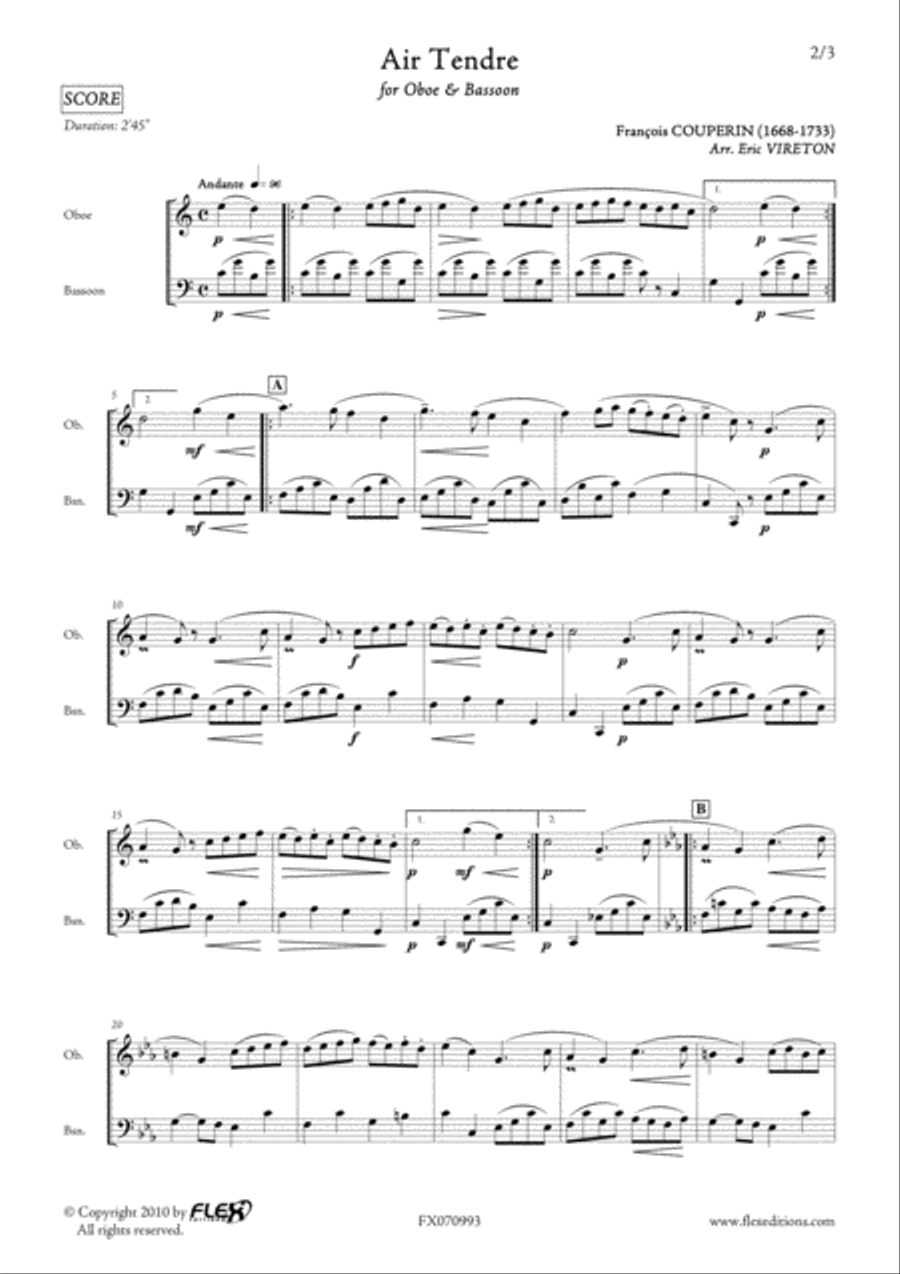 Air Tendre Bassoon scores gallery preview page 2