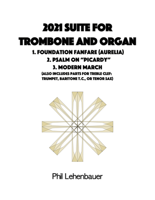 Book cover for 2021 Suite for Trombone and Organ (complete) by Phil Lehenbauer