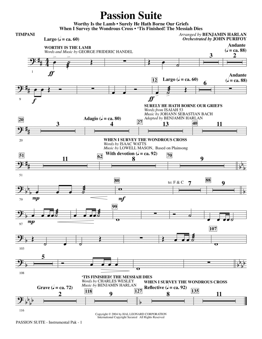 Passion Suite - Timpani Passion Suite - Timpani Choir scores gallery preview page 1