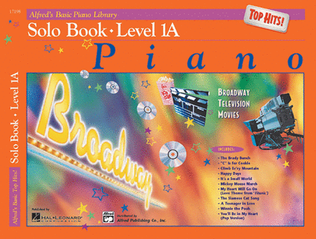 Book cover for Alfred's Basic Piano Library Top Hits! Solo Book & CD, Book 1A
