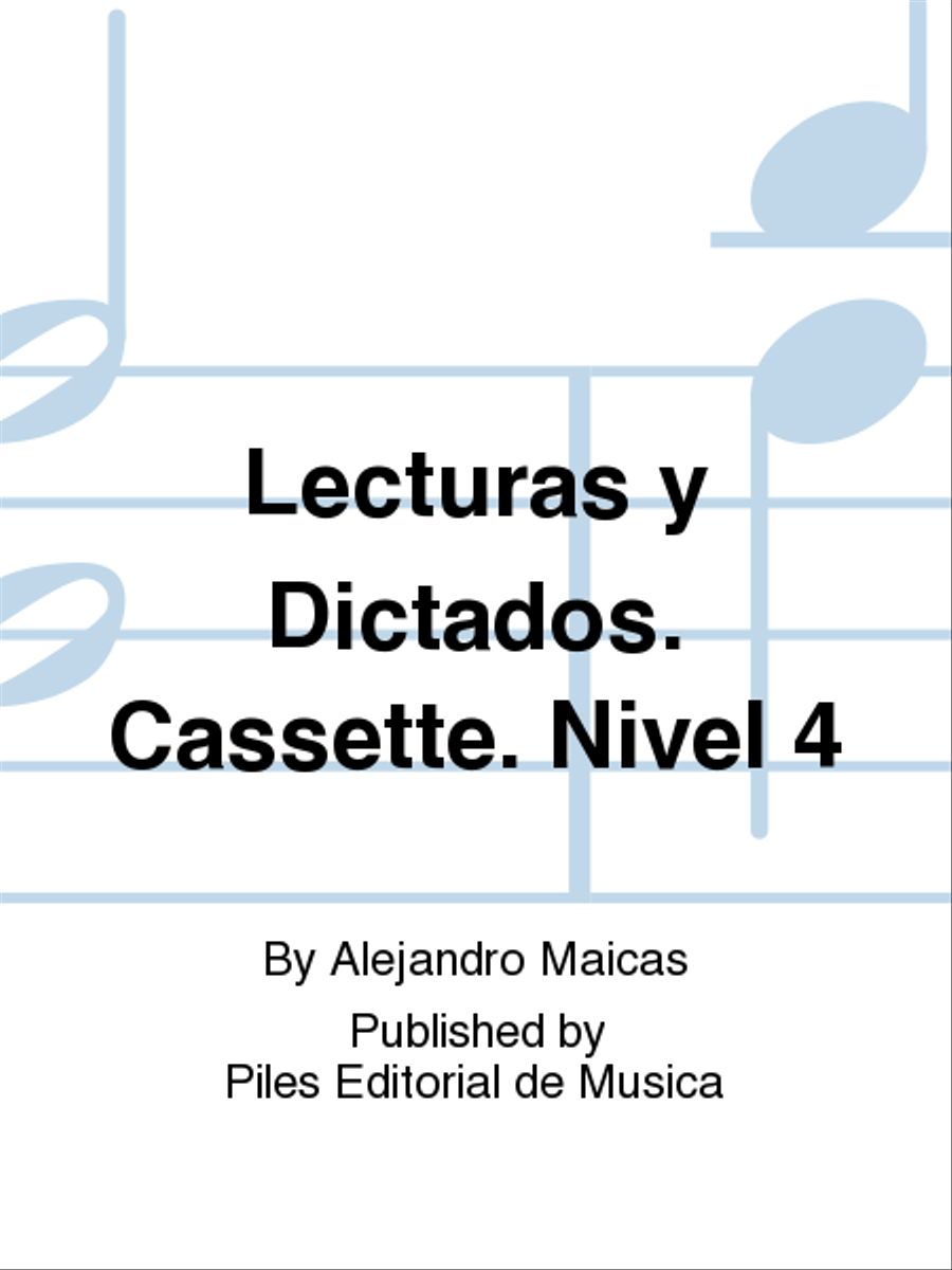 Lecturas y Dictados. Cassette. Nivel 4 Cassette scores gallery preview page 1