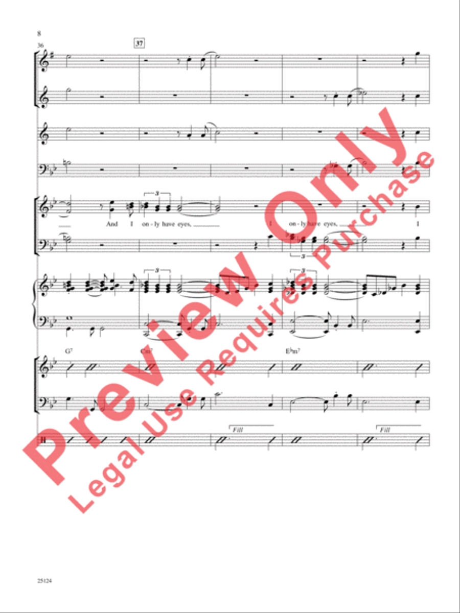 I Only Have Eyes for You / The More I See You Choir scores gallery preview page 9