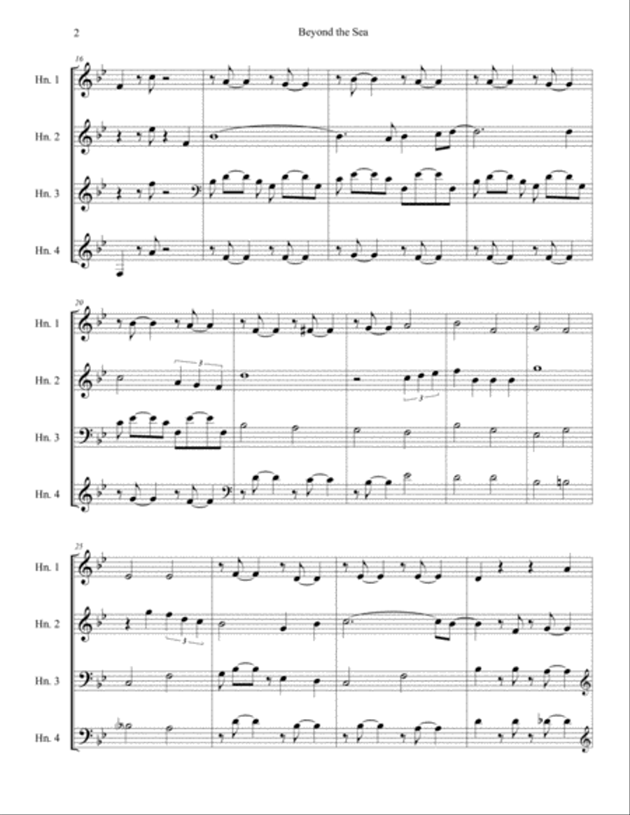 Beyond The Sea Horn Solo scores gallery preview page 4