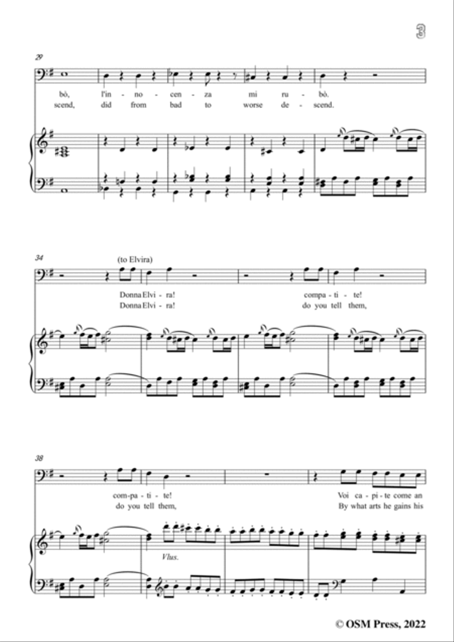 Mozart-Ah pietà,signori miei,in G Major,from 'Don Giovanni,K.527',for Voice and Piano Voice Solo scores gallery preview page 5