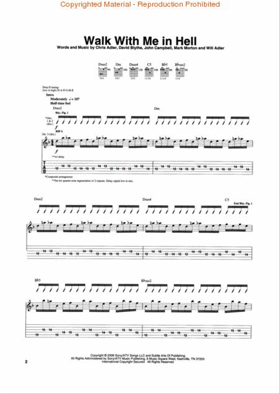 Lamb of God – Sacrament Electric Guitar scores gallery preview page 2