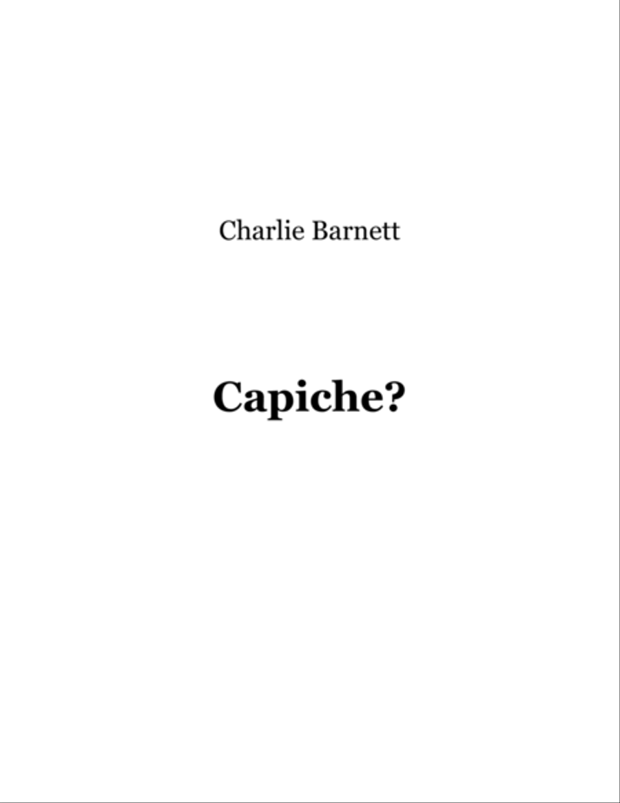 Capiche Piano, Vocal, Guitar scores gallery preview page 1