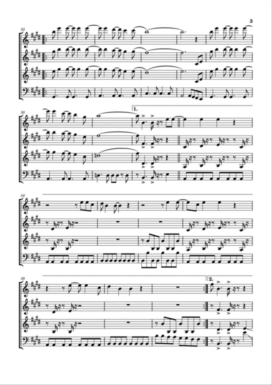 Talk To Ya Later Woodwind Quartet scores gallery preview page 4
