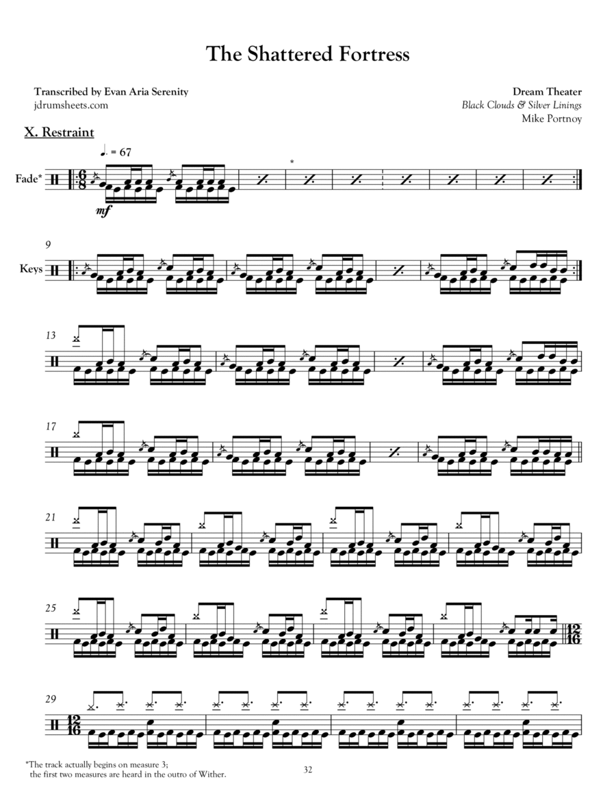 The Shattered Fortress Drum Set scores gallery preview page 1