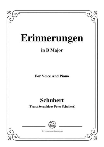 Schubert-Erinnerungen in B Major,for voice and piano image number null