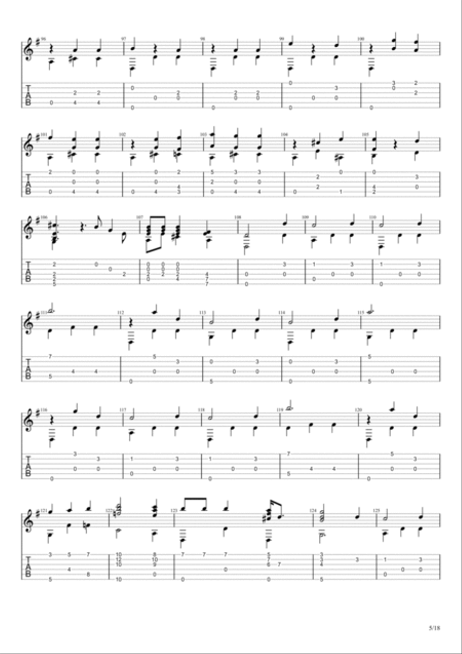 The Blue Danube (Johann Strauss II) Acoustic Guitar scores gallery preview page 5