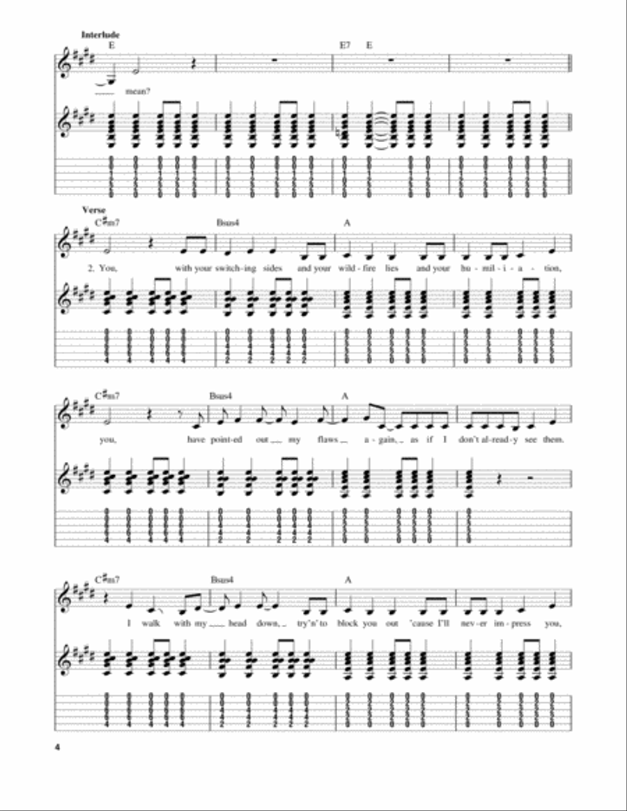 Mean Acoustic Guitar scores gallery preview page 4