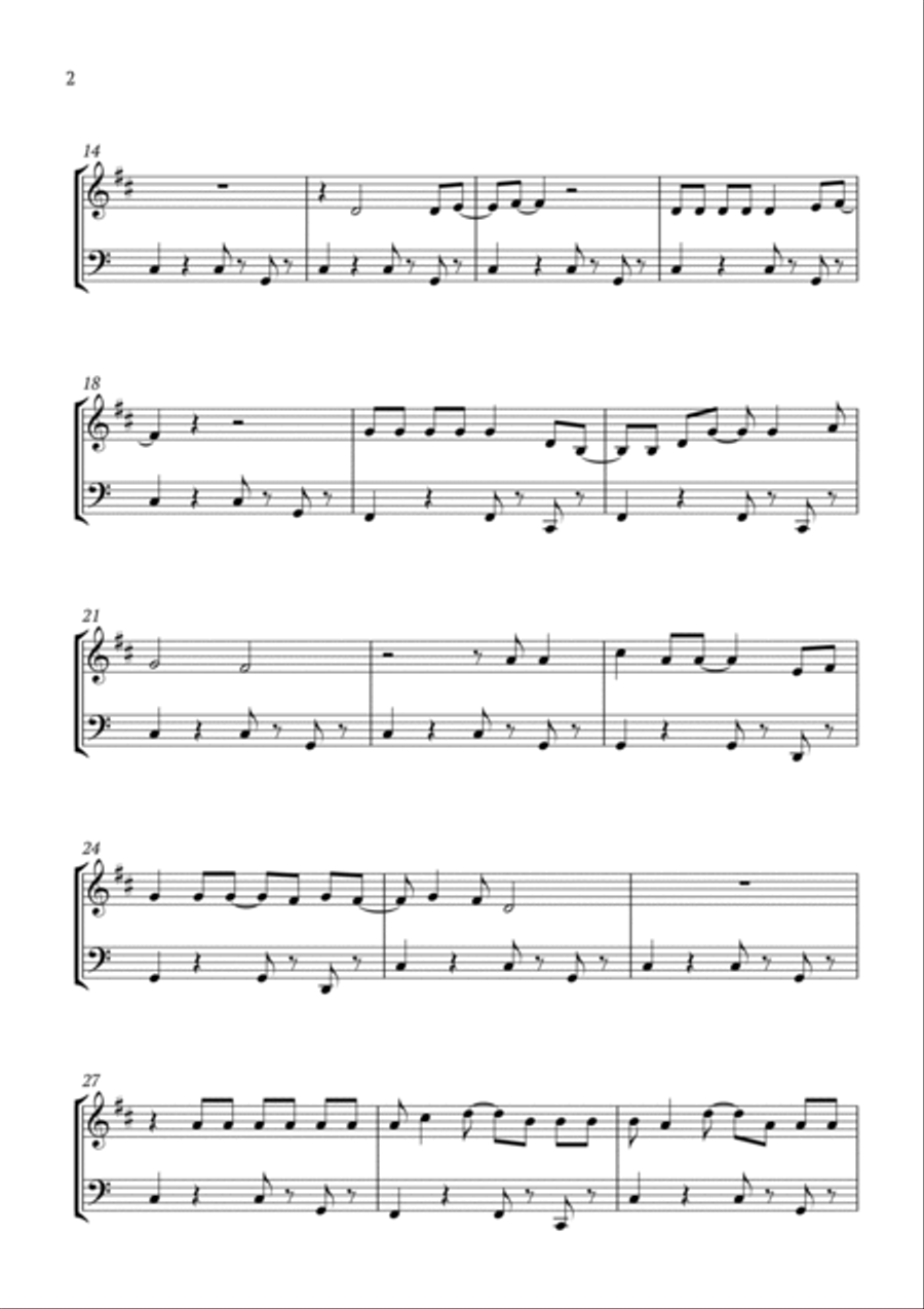 Kiss The Girl Woodwind Duet scores gallery preview page 2