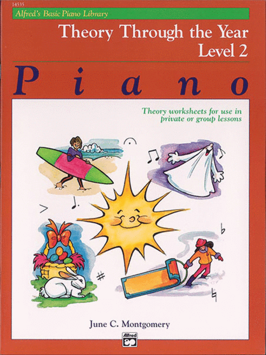 Alfred's Basic Piano Course Theory Through the Year, Level 2 Piano Method scores gallery preview page 1